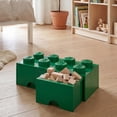 thumbnail image 3 of Room Copenhagen: LEGO Brick 2 Drawer Storage - 8 Knobs, Dark Green - 19.7 x 9.8 x 7.1", Stacking Container, Holds 1600 Blocks, Toy Home Organizer Box, 3 of 10