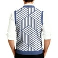 thumbnail image 4 of Men's Sweater Vest V Neck Button Down Sleeveless Cardigan Argyle Sweater Vest, 4 of 7