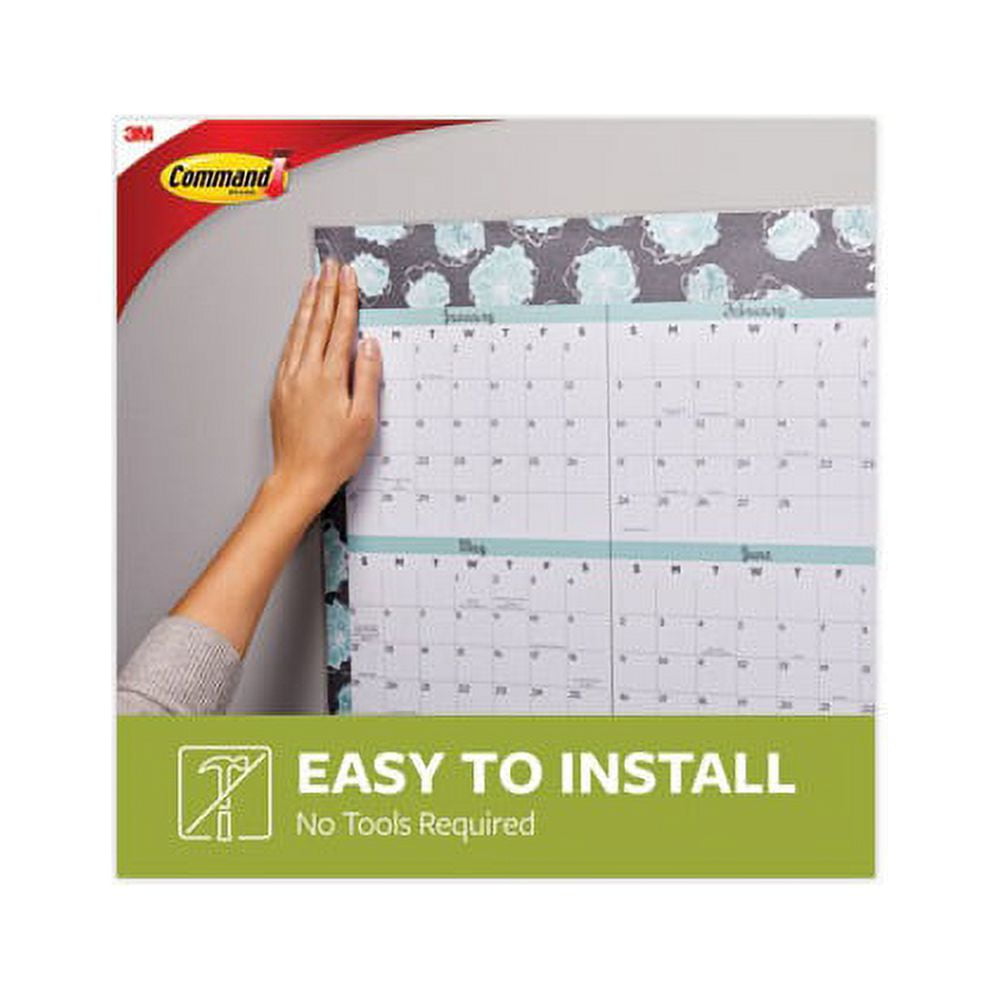 Command Poster Strips, White, 4/Pack, 100 Packs/Carton - MMM17024CABPK
