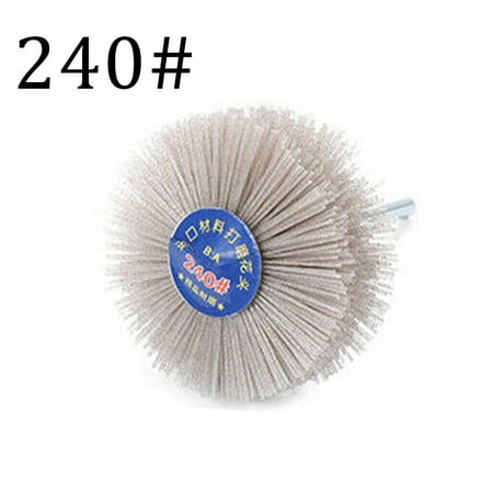 

BCLONG 3\ Nylon Wheel Polishing Wire Brush Abrasive Tool for Wood 6mm Shank 80~600 Grit