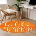 thumbnail image 4 of Round Rugs 3.3Ft, Hello Pumpkins Round Area Rug Washable Indoor Throw Carpet, Thanksgiving Watercolor Orange Ombre Soft Non Slip Circle Rug for Laundry Room Patio Home Decor Aesthetic, 4 of 8