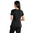 thumbnail image 2 of Barco Grey's Anatomy GRT049 Women's 4-Pocket V-Neck Love Zipper Scrub Top Black M, 2 of 2