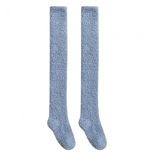 Calcetines hasta el muslo Strade Fareast Limited Calentadores de piernas Mujer Azul 35 cm