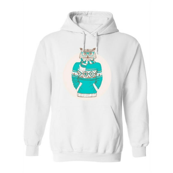 Retro Hipster Fashion Owl Hoodie Women -Image by Shutterstock, Female Small