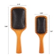 thumbnail image 2 of Cepillo de pelo de madera con cerdas de jabalí para desenredar el cabello húmedo y seco, con almohadilla antiencrespamiento., 2 of 5