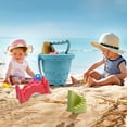 thumbnail image 4 of Uposao Beach Sand Toys Set 6 Pieces Sand Castle Models Set Summer Outdoor Toys with Bucket Sand Molds Shovel Rake for Kids Toddlers Boys Girls Green, 4 of 9