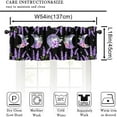 thumbnail image 5 of Purple Moon Valance, Lavender Flower Moon Phase Dreamy Starry Sky Moonlit Garden Spring Nature Print Blackout Window Valance for Kitchendining Room Cafe Bedroom 54x18inch, 5 of 6