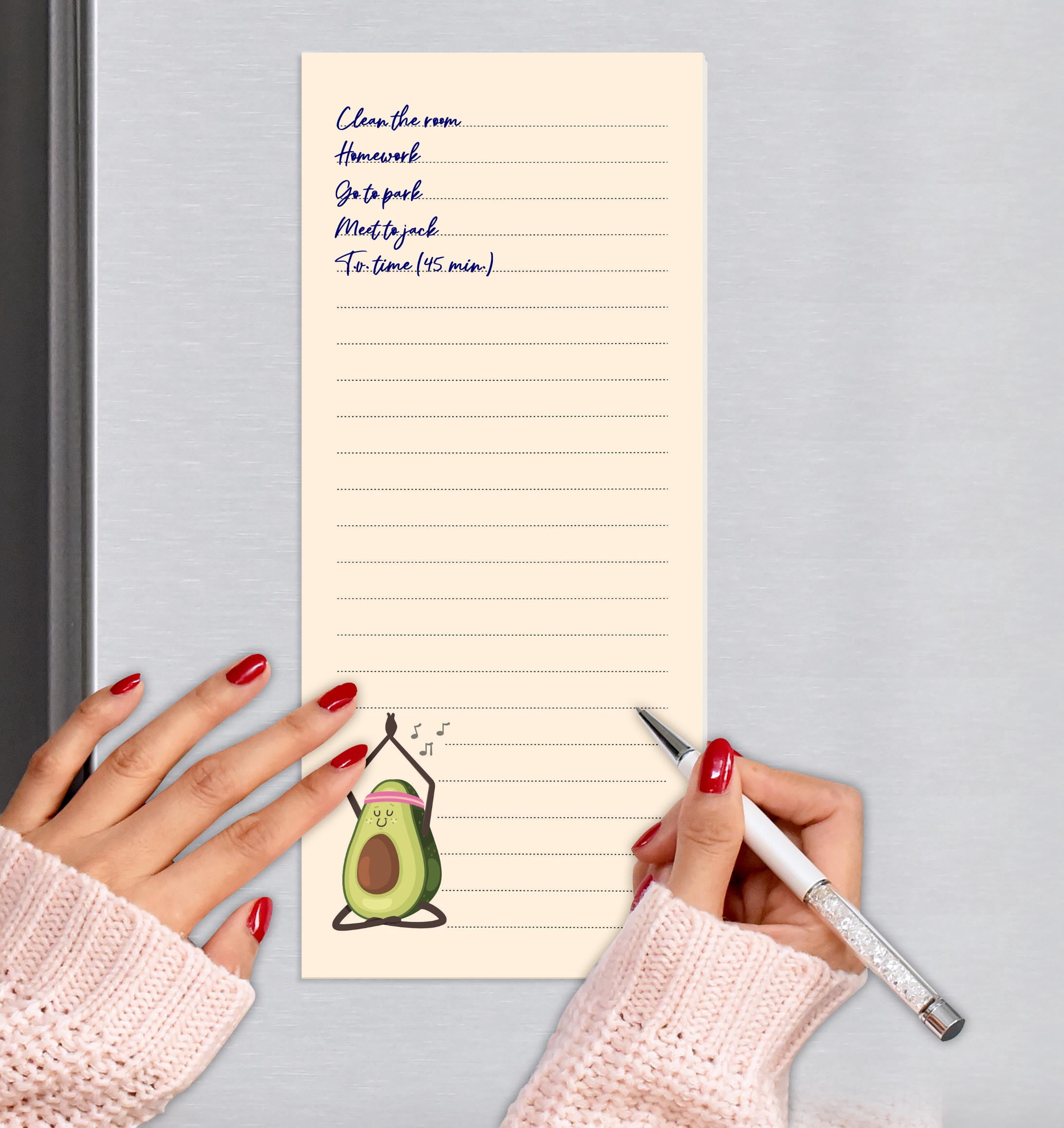 Inkdotpot Pack of 3 Magnetic Fridge To-Do List Notepads- Magnetic Memo Pads For Refrigerator-(50 Sheets Each)-HT