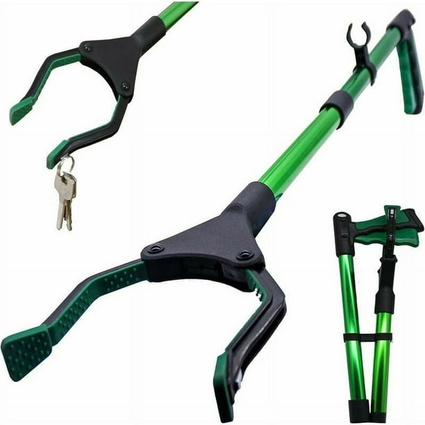 Herramienta de agarre Safe Way Grabber, herramienta de agarre Reacher para recoger objetos de áreas altas y bajas y estrechas, mango ergonómico plegable para fácil almacenamiento y transporte