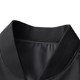 thumbnail image 5 of Stamzod Jackets for Men Long Sleeve Zip Up Bomber Jacket Men Business Casual Work Lightweight Windbreaker Black M, 5 of 6