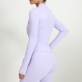 thumbnail image 4 of Chaqueta deportiva de manga larga cálida de invierno para mujer, camiseta de yoga con cremallera para fitness, ropa deportiva para gimnasio, abrigos para correr, ropa de entrenamiento para mujer, 4 of 5