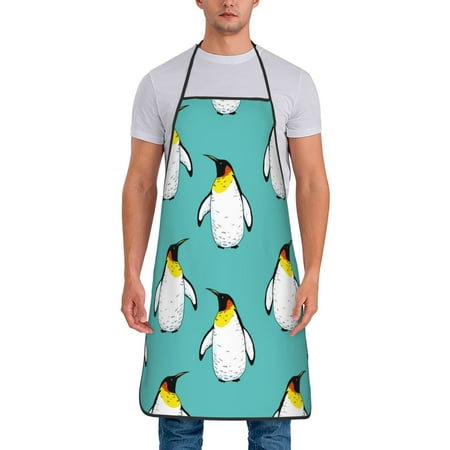 

Kitchen Aprons Penguin Pattern Apron For Cooking Painting Bbq Grilling Baking