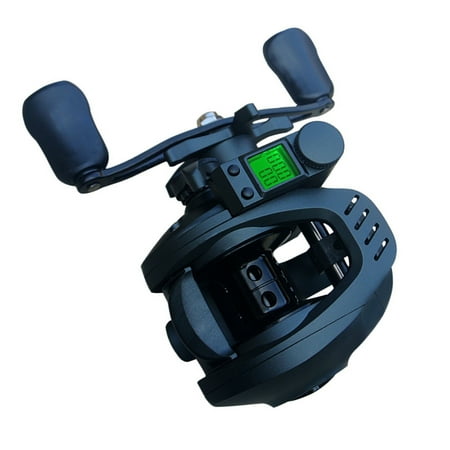 KUFptva Waterproofs Sea Ice Fishing Wheel 6.3:1 High Speed Ratio Led Screen Electronic Fishing Reels for Freshwater Saltwater