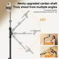 thumbnail image 3 of Qiyester Phone Tripod 66 inch Adjustable Horizontal Overhead Tripod with Storage Bags for Recording/watching/vlog, 3 of 10