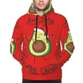 thumbnail image 4 of Bingfone Avocado Merry Christmas Men'S Drawstring Hoodie Long Sleeve Pocket Sweatshirts-Medium, 4 of 9