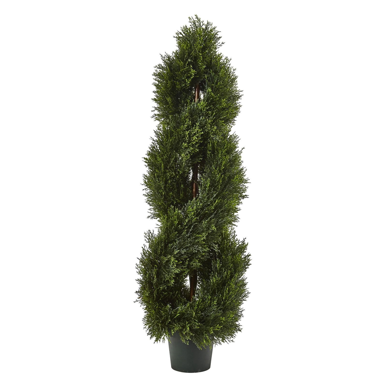 Nearly Natural 36" Double Pond Cypress Spiral Artificial Topiary, Green