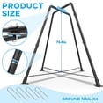 thumbnail image 4 of X-Shaped Hammock Chair Stand with Swing Chair, Hanging Tree Tent with Swing Stand for Indoor Outdoor, 330lbs Weight Capacity, Blue, 4 of 8