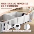 thumbnail image 4 of VEVOR Boîte de Mise Bas pour Chien 93.3 x 48.4 x 18.1 Po Double Zone PVC avec Rails Tapis de Propreté, 4 of 9