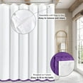 thumbnail image 3 of Purple Shower Curtain Waffle Weave Ombre Fabric Double Layers Shower Curtain Set Lilac Bathroom Decor Accessories Water Repellent and Machine Washable, 72x72 Lavender, 3 of 6