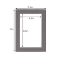 thumbnail image 3 of Charcoal Acid Free 8.5x11 Picture Frame Mats with White Core Bevel Cut for 5x7 Pictures - Fits, 3 of 4