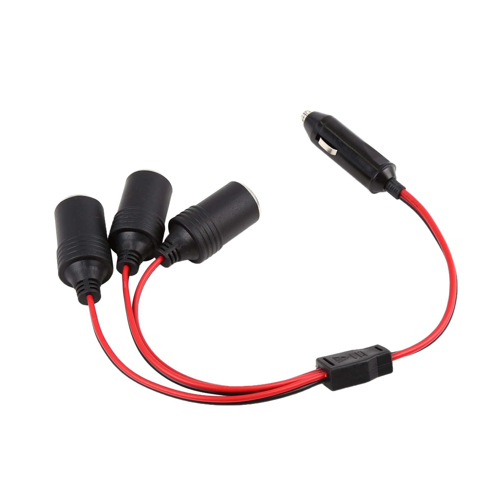 Unique Bargains 1 to 3 Way Female Socket Splitter Car Cigarette Lighter Charger DC 12V 24V