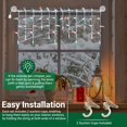 thumbnail image 3 of Tupkee Shimmering Twinkle Window Icicle Lights - 3 Feet 0.91 m, 50 Red, Green & Clear Incandescent Christmas Indoor Outdoor Random Twinkle Icicle Lights - 8 of 50 Lights Twinkle, 3 of 7