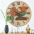 thumbnail image 2 of Designart 'Abstract Colorful Geometric Art Collage III' Modern Wood Wall Clock, 2 of 5