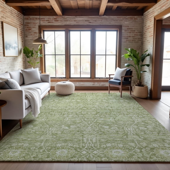 Addison Rugs Mayfield Premium Machine Washable Transitional Global Aloe Rectangle Rug, 5' x 7'6"