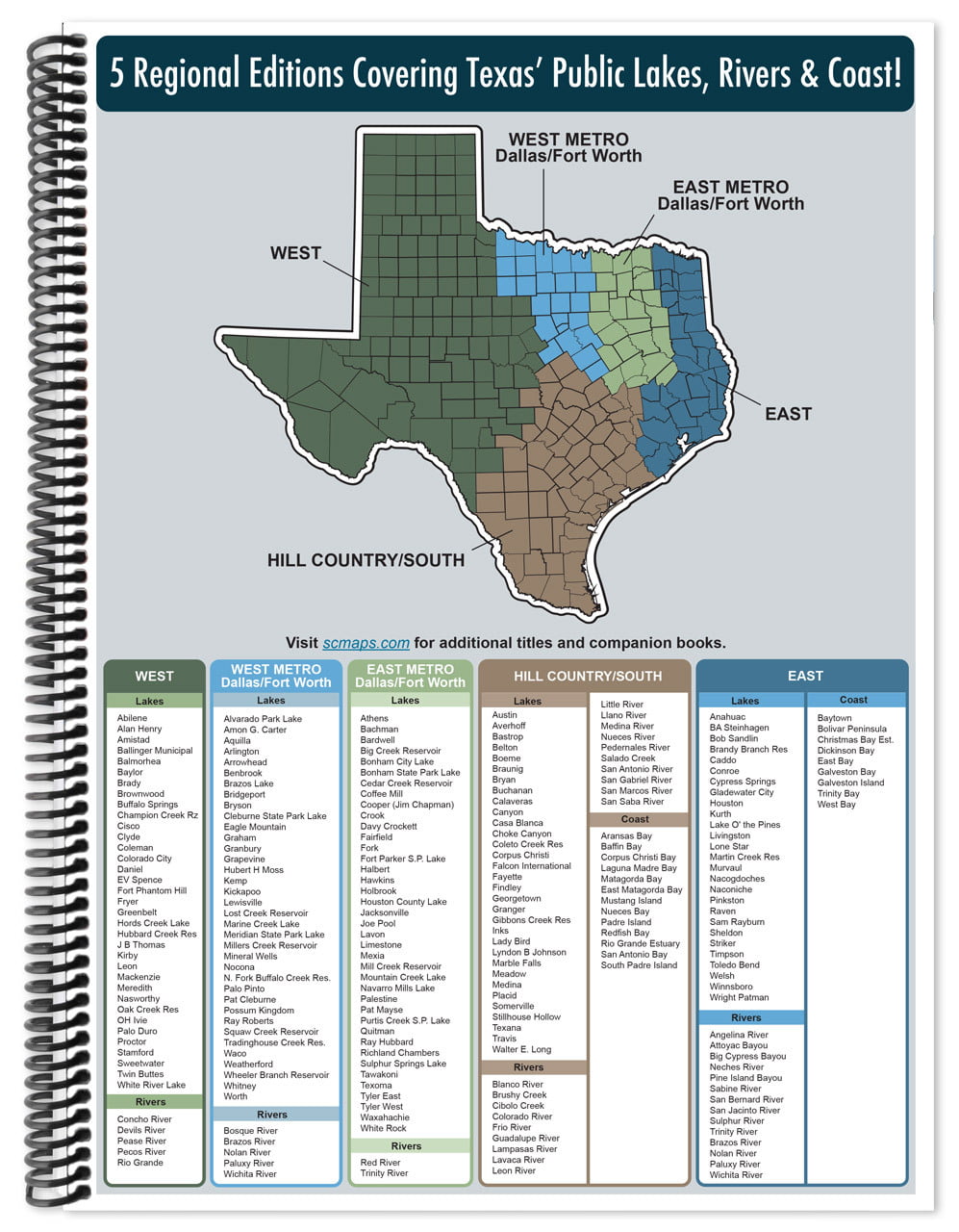 West Metro Dallas/fort Worth Area TX Fishing Atlas by Sportsman's  Connection 