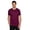 Burgundy, variant on Avalanche Men's Zipper Pocket Lightweight Soft Heathered Crewneck T-Shirt