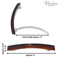 thumbnail image 5 of Parcelona French Sleek Groove Shell and Black Large Celluloid Hair Clips(2 Pcs), 5 of 7