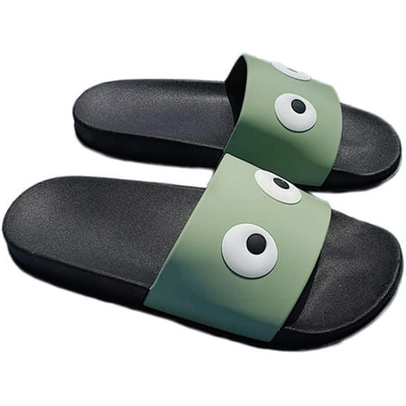 

PIKADINGNIS Shower Bathroom Unisex Slippers Funny Comfy Summer Beach Sandals Non Slip Soft Open Toe House Slides for Indoor Outdoor