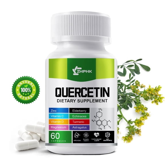 ZHPHK Quercetin Dietary Supplement for Immune System 60 Veg Capsules