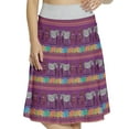 thumbnail image 1 of Women's African Woman Female Native Dancers A-line Printed Skirt Casual Wear, XL, Purple and Multicolor, by Ambesonne, 1 of 1