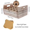 thumbnail image 1 of Bandeja de papel Kraft para boda, soporte de cono de confeti, bandeja, decoración rústica para boda, conos de confeti para boda, juego de conos para boda, suministro Tan Jianjun unisex, 1 of 2