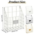 thumbnail image 3 of Wall Mounted Storage Holder, Metal File Organizer Rack for Home Office, Mesh Hanging Storage for Documents & Mail,White, 3 of 7