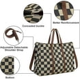 thumbnail image 3 of Lohol Tote Bag for Women Work 15.6 inch Canvas Shoulder Bags Computer Messenger Purse Teacher Handbag Office Briefcase khaki-black, 3 of 10