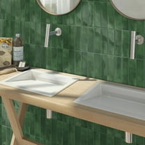 DEWOO Peel and Stick Backsplash - 10 Sheets of 12"×12" - 3D Adhesive Peel and Stick Tile Backsplash for Kitchen, Bathroom, Wall Tile, Dark Green