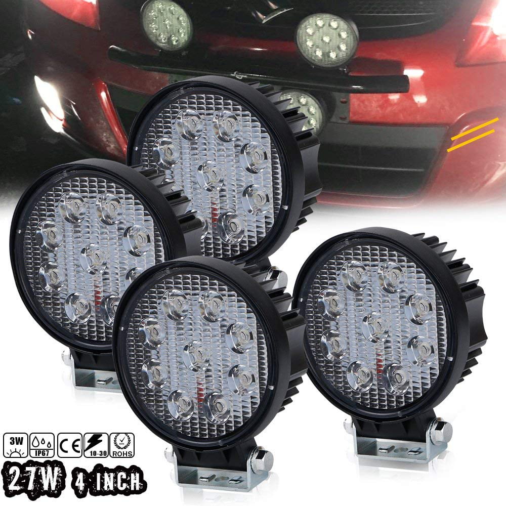 10 Pcs Best Quality 27w 9 Led Spot Beam Round Work Lights Lamps Offroad Tractor