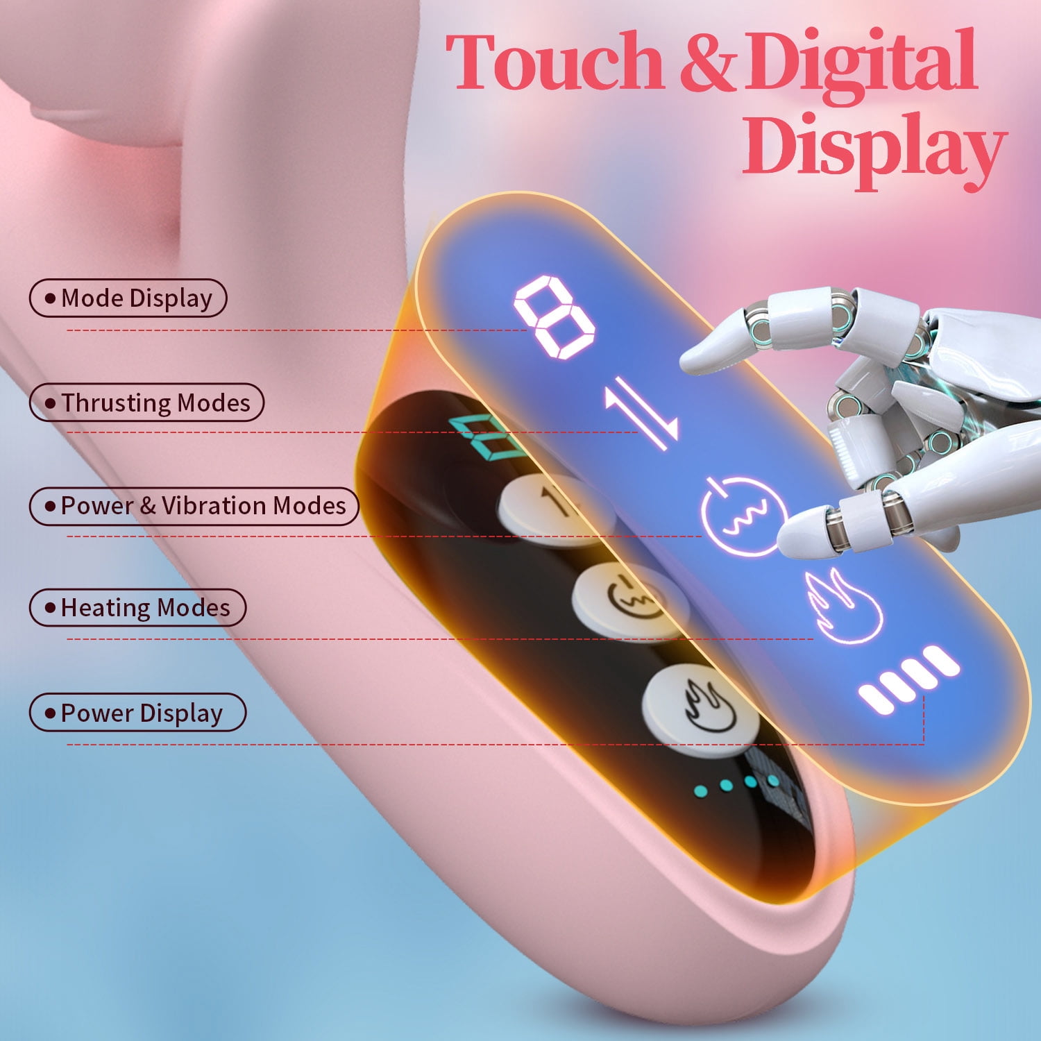 ESVOW Thrusting Rose Vibrator for Women Pleasure Female Sex Toys with 7 Vibrating & 7 Telescopic & Heating Modes Waterproof Silicone Adult Toy Stimulator for Couples