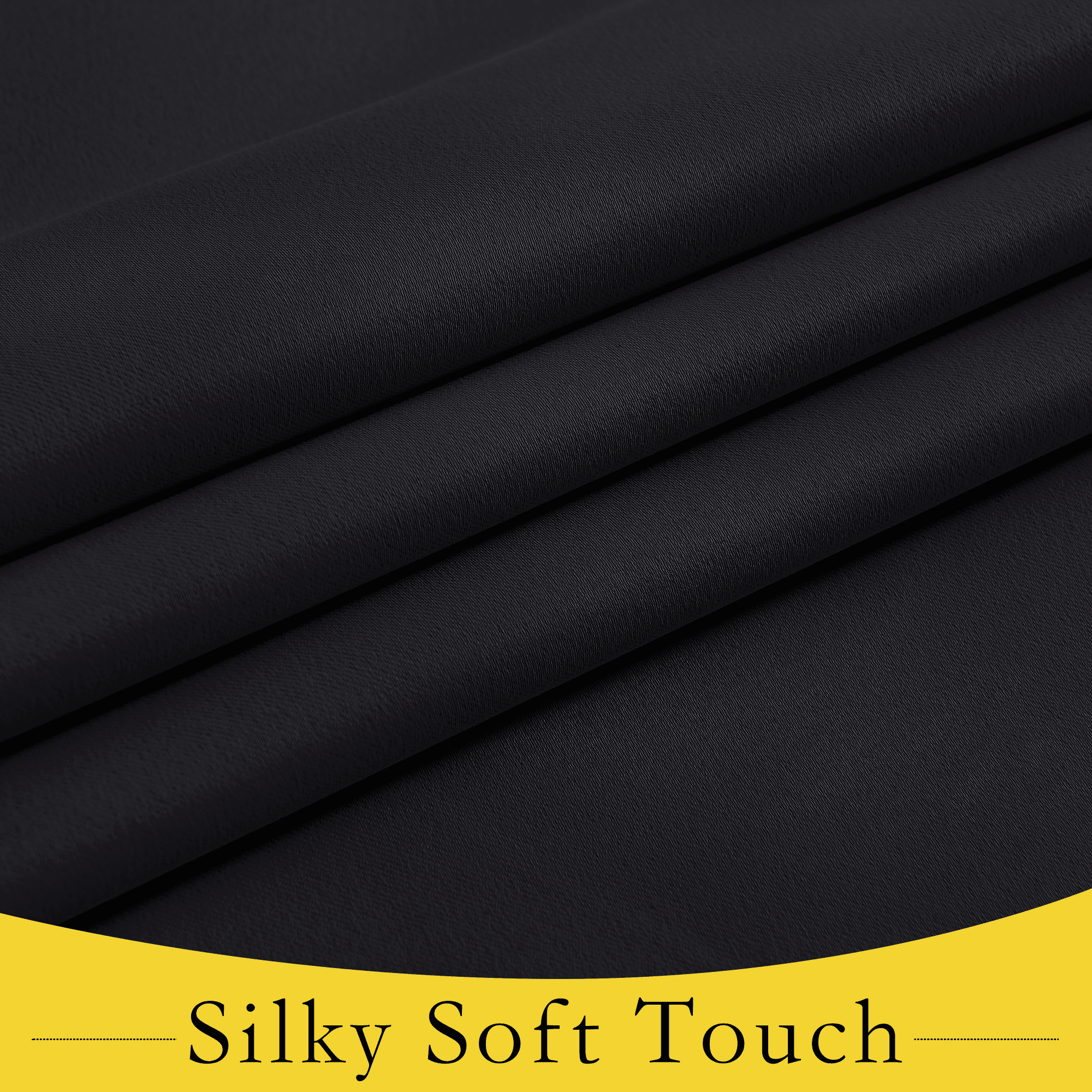 NICETOWN Door Curtains for Door Window, Self Sticky Tricia Window Door Shades Thermal Insulated Blackout French Door Tie Up Shades Window Curtains for Bedroom, Black, 36"x80", 1 Panel
