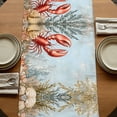 thumbnail image 5 of Blue Beach Coastal 90 Inch Table Runner, Beach Coral Shell Nautical Lobster Farmhouse Dresser Scarf Cotton & Linen Tablerunner for Dining/Kitchen Island/Holiday Party Décor 13" x 90", 5 of 9