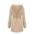 thumbnail image 7 of Winter Coats for Women Detachable Hooded Long Sleeve Coat Winter Warm Trench Outerwear Thermal Lined Jacket Fashionable Elegant Casual Winter Jackets for Women, 7 of 7