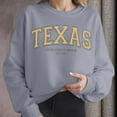 thumbnail image 2 of Women's Workout Tops Winter Loose Crew Neck Long-sleeved Mitten-Cuff One Shoulder with Pocket Graphiprint Vintage Cotton Sweatshirt Pullovers(Grey,XL), 2 of 4