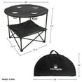 thumbnail image 3 of Wakeman Outdoors Lightweight Camping Table with 4 Cupholders and Carry Bag, Black, 3 of 17