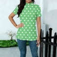 thumbnail image 6 of Edvintorg Tops for Women Trendy Polka Dot Loose Fit Crew Neck Short Sleeve Casual Shirts Womens Clothing Green XL, 6 of 6