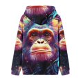 thumbnail image 3 of Kiijoy Girls Funny Graphic Zip Up Hoodie Long Sleeve Sweatshirt with Pockets, Sizes 14-15Y, 3 of 4