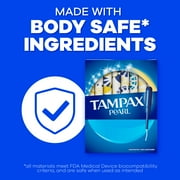Tampax Pearl Tampons Multipack with LeakGuard Braid, Regular/Super Absorbency, Unscented, 68 Count