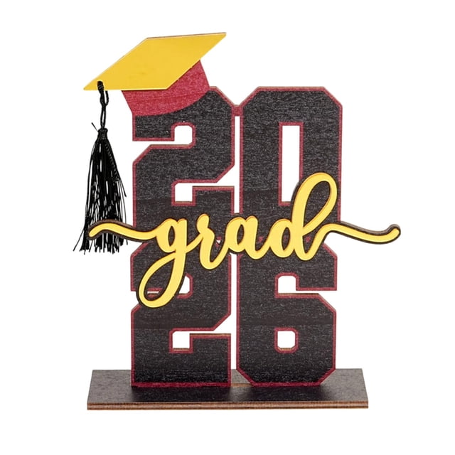 2026 Graduation Party Decorations Setting Wooden "Congratulations On Graduation" Sign Suitable for Tiered Trays High School and College Party Decoration