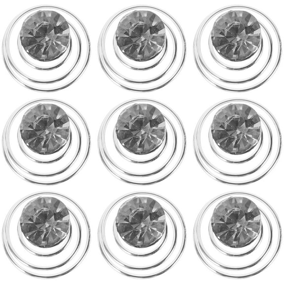 12 Pcs Hair Pin Barrettes Clip Jewels for Women Twists Coil Spiral Accessories Clips Mini Rhinestone Curls